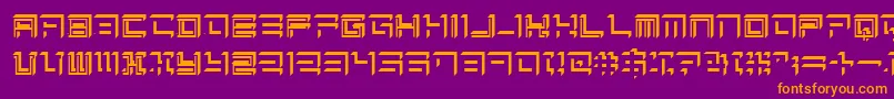 Sqrt Font – Orange Fonts on Purple Background
