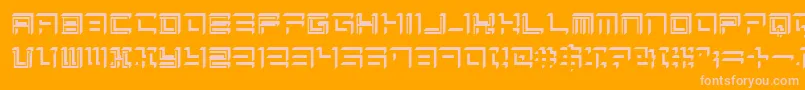 Sqrt Font – Pink Fonts on Orange Background