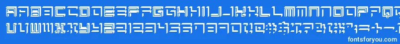 Sqrt Font – White Fonts on Blue Background