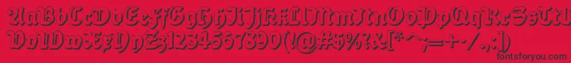 fuente Balladesh – Fuentes Negras Sobre Fondo Rojo