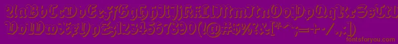 Balladesh Font – Brown Fonts on Purple Background