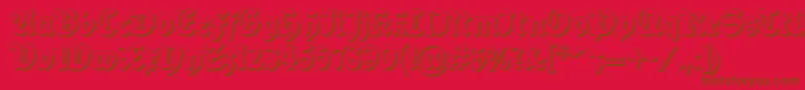 Police Balladesh – polices brunes sur fond rouge