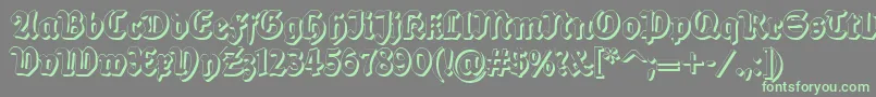 Balladesh Font – Green Fonts on Gray Background