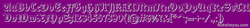 Balladesh Font – Green Fonts on Purple Background