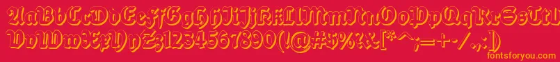 Balladesh Font – Orange Fonts on Red Background