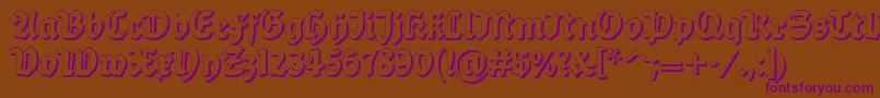 Balladesh Font – Purple Fonts on Brown Background