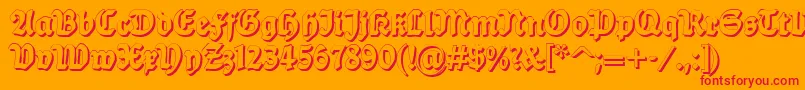 Balladesh Font – Red Fonts on Orange Background