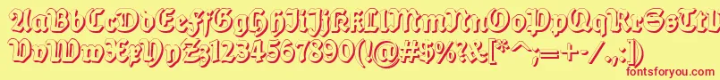 Balladesh Font – Red Fonts on Yellow Background