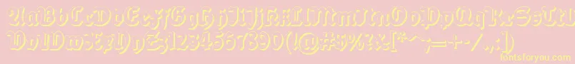 Balladesh Font – Yellow Fonts on Pink Background