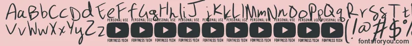 フォントGizmopencilpersonaluseRegular – ピンクの背景に黒い文字