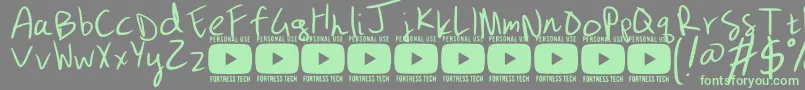 GizmopencilpersonaluseRegular Font – Green Fonts on Gray Background