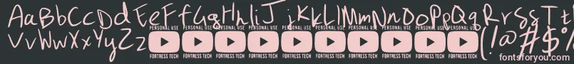 GizmopencilpersonaluseRegular Font – Pink Fonts on Black Background