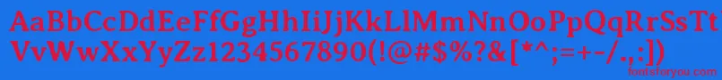 AveriaseriflibreBoldフォントについての詳細 フォントAveriaseriflibreBold – 赤い文字の青い背景