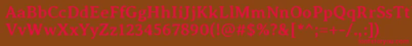 AveriaseriflibreBold Font – Red Fonts on Brown Background