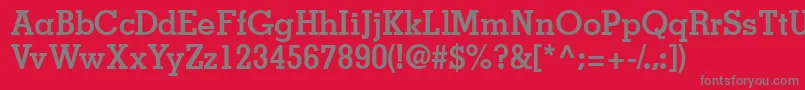 JaaksskBold Font – Gray Fonts on Red Background