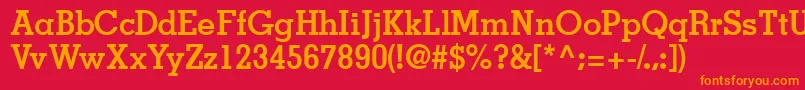 JaaksskBold Font – Orange Fonts on Red Background