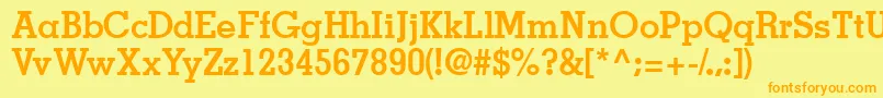 JaaksskBold Font – Orange Fonts on Yellow Background