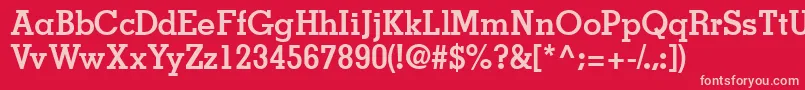 JaaksskBold Font – Pink Fonts on Red Background