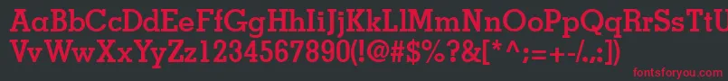JaaksskBold Font – Red Fonts on Black Background