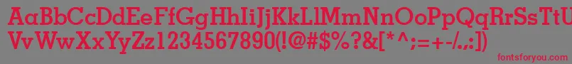 JaaksskBold Font – Red Fonts on Gray Background
