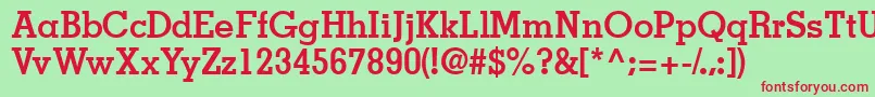 JaaksskBold Font – Red Fonts on Green Background