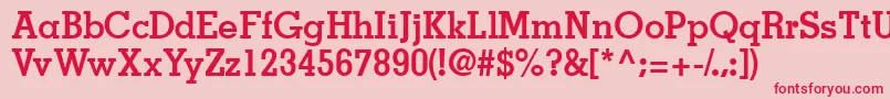 JaaksskBold-Schriftart – Rote Schriften auf rosa Hintergrund