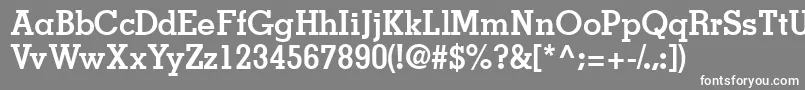 JaaksskBold-Schriftart – Weiße Schriften auf grauem Hintergrund