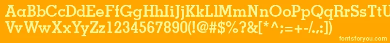 JaaksskBold Font – Yellow Fonts on Orange Background