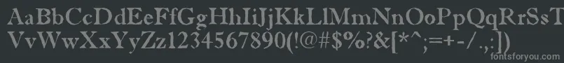 フォントAntiqu5 – 黒い背景に灰色の文字