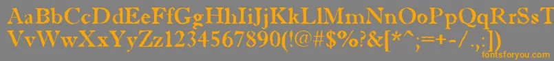 Antiqu5 Font – Orange Fonts on Gray Background