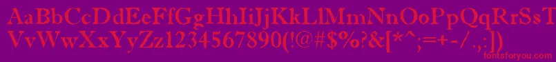 Antiqu5 Font – Red Fonts on Purple Background