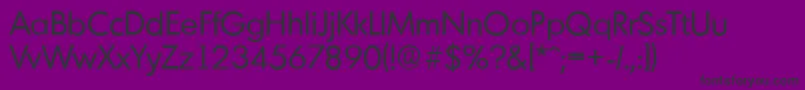 MontrealserialRegular-fontti – mustat fontit violetilla taustalla