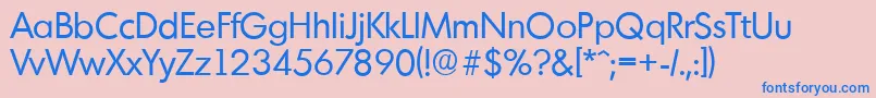 MontrealserialRegular Font – Blue Fonts on Pink Background