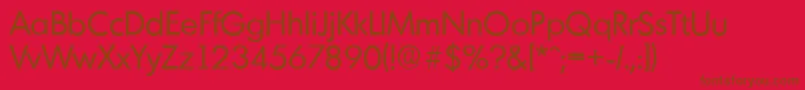 MontrealserialRegular Font – Brown Fonts on Red Background