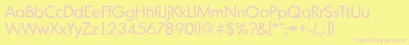 MontrealserialRegular Font – Pink Fonts on Yellow Background