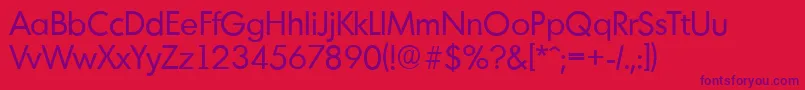 MontrealserialRegular Font – Purple Fonts on Red Background