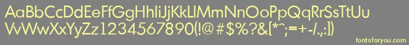 MontrealserialRegular Font – Yellow Fonts on Gray Background