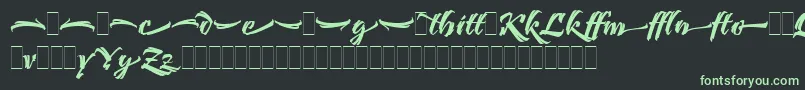 Fonte BendigoPiLetPlain.1.0 – fontes verdes em um fundo preto