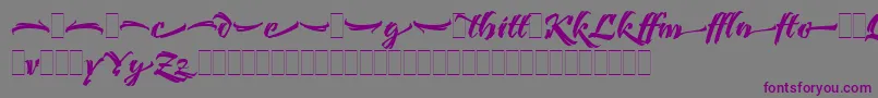 Fonte BendigoPiLetPlain.1.0 – fontes roxas em um fundo cinza
