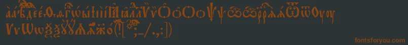 Orthodox.TtUcs8 Font – Brown Fonts on Black Background