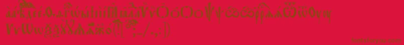 Orthodox.TtUcs8 Font – Brown Fonts on Red Background