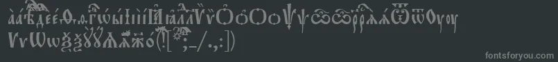 Orthodox.TtUcs8 Font – Gray Fonts on Black Background