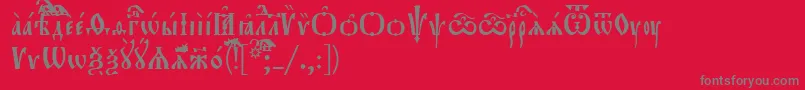 Orthodox.TtUcs8 Font – Gray Fonts on Red Background