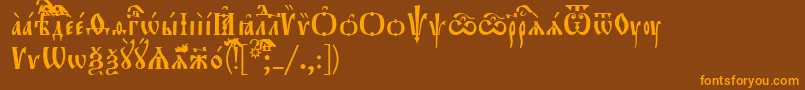 Подробнее о шрифте Orthodox.TtUcs8 Шрифт Orthodox.TtUcs8 – оранжевые шрифты на коричневом фоне
