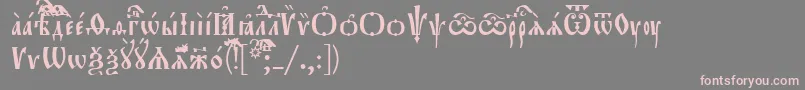 Orthodox.TtUcs8 Font – Pink Fonts on Gray Background