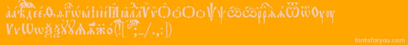 Orthodox.TtUcs8 Font – Pink Fonts on Orange Background