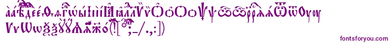 フォントOrthodox.TtUcs8 – 紫色のフォント