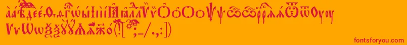 fuente Orthodox.TtUcs8 – Fuentes Rojas Sobre Fondo Naranja