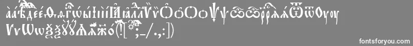 フォントOrthodox.TtUcs8 – 灰色の背景に白い文字