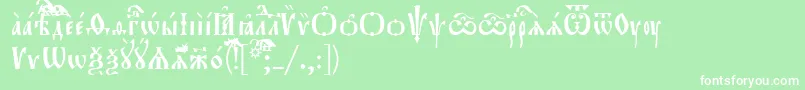 Orthodox.TtUcs8 Font – White Fonts on Green Background